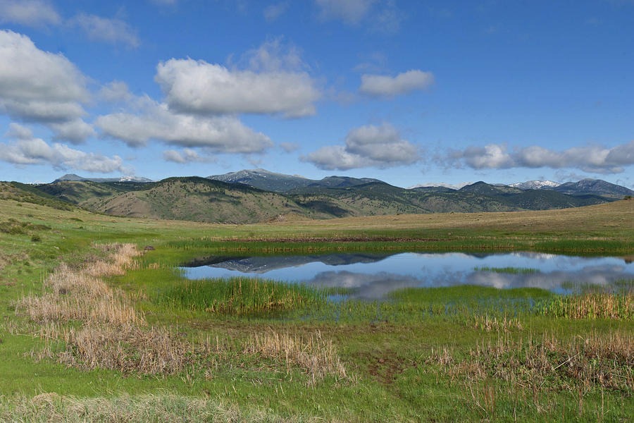 Colorado Foothills Reflected in Pond Photograph by Cascade Colors