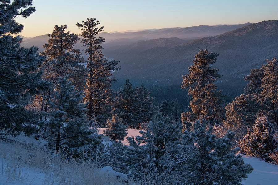 Colorado Foothills Winter Sunrise Photograph by Cascade Colors