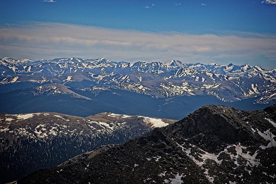 Colorado Front Range from Mt. Evans Photograph by Ronald Lutz