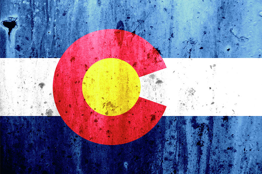 Colorado Grunge Flag Photograph