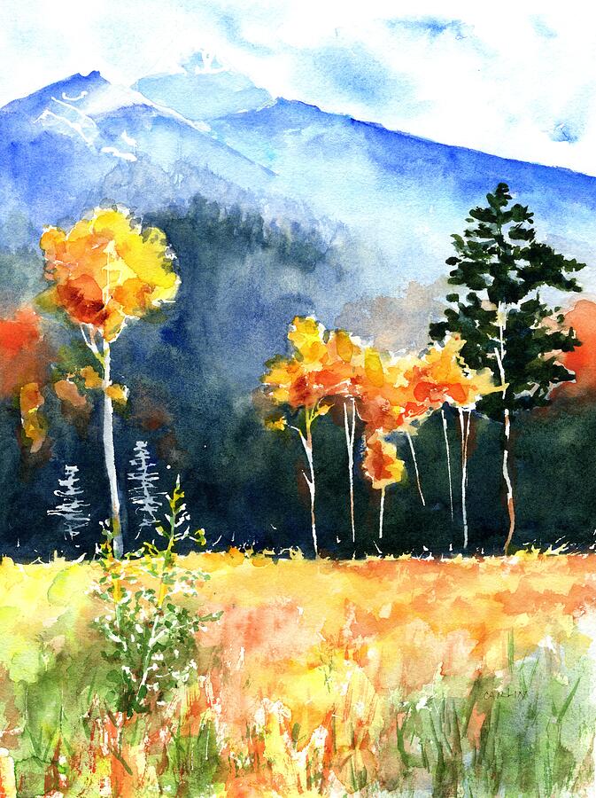 Colorado Mountain Fall Colors Painting by Carlin Blahnik CarlinArtWatercolor