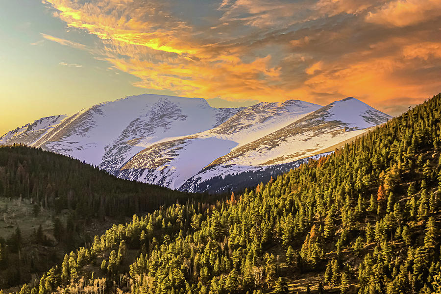 Colorado Mountain Sunset Photograph by John Marr