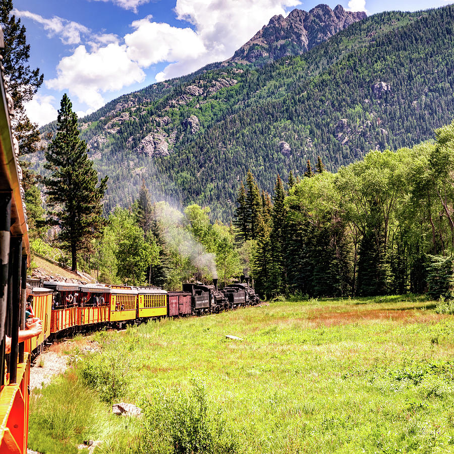 Tree Photograph - Colorado Mountain Train Ride by Gregory Ballos