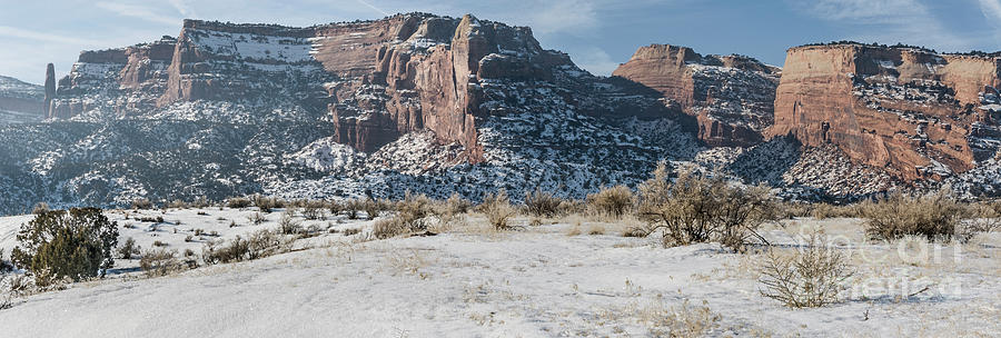 Colorado National Monument with Snow Photograph by John Arnaldi