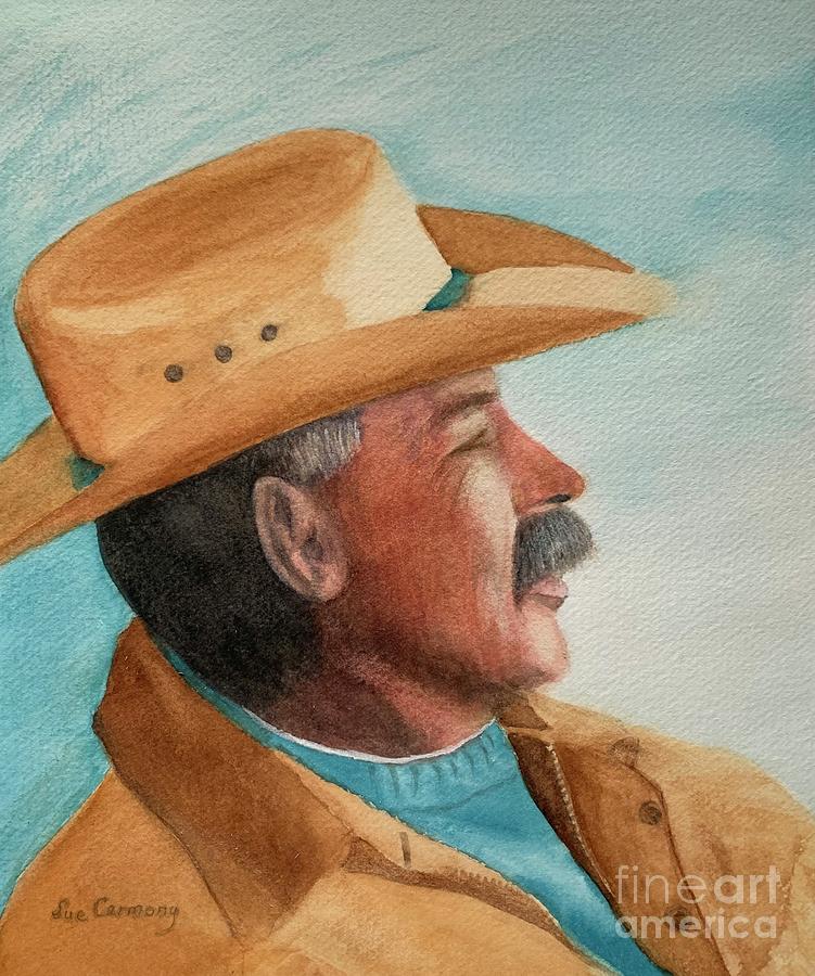 Colorado Rancher Painting by Sue Carmony