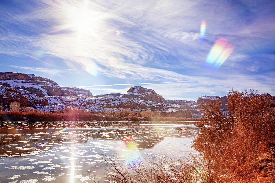Colorado River in Winter, Moab, Utah Photograph by Jeanette Fellows