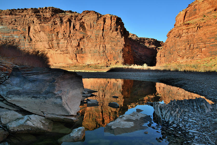 Colorado River Pool Reflection in Utah Photograph by Ray Mathis