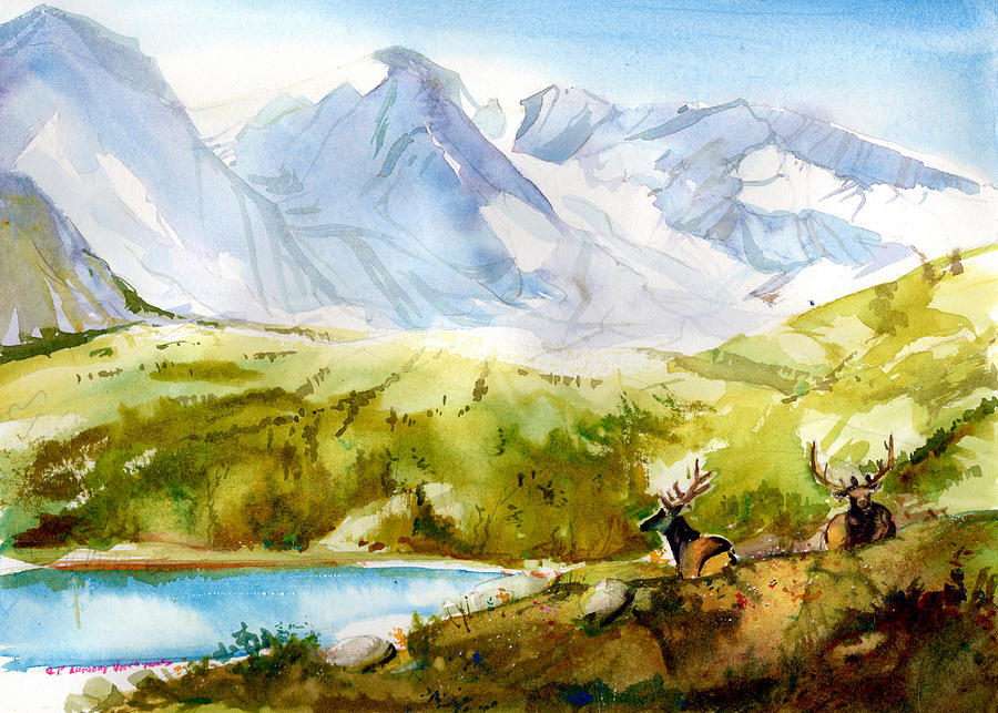 Colorado Rockies Painting by P Anthony Visco