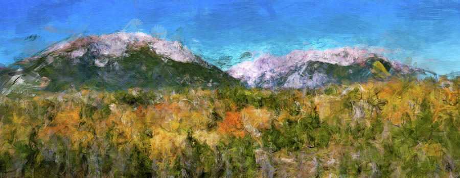 Colorado Rocky Mountains in the Fall Digital Art by SnapHappy Photos