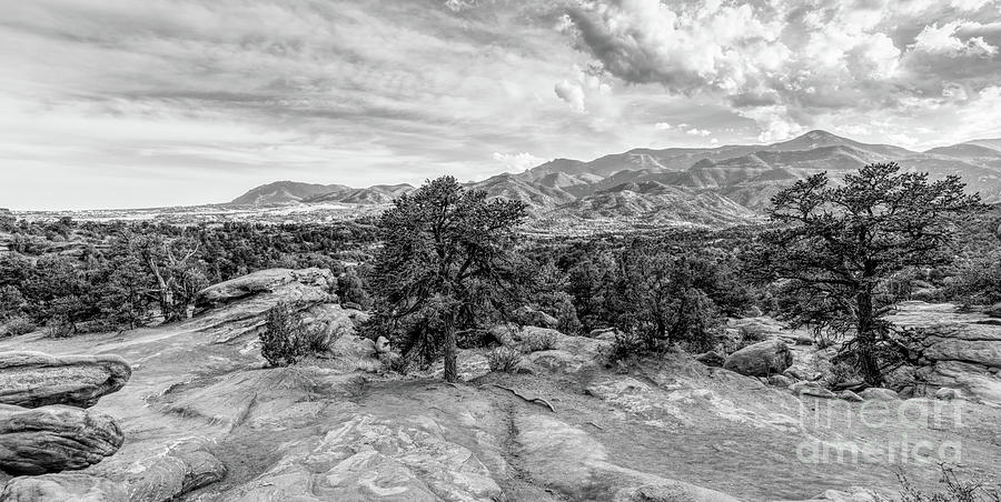 Colorado Rocky Mountains Pano Grayscale Photograph by Jennifer White