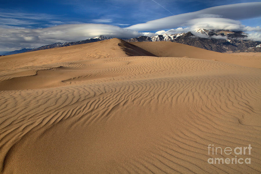 Colorado Sand Ripples Under Blue Skies Photograph by Adam Jewell