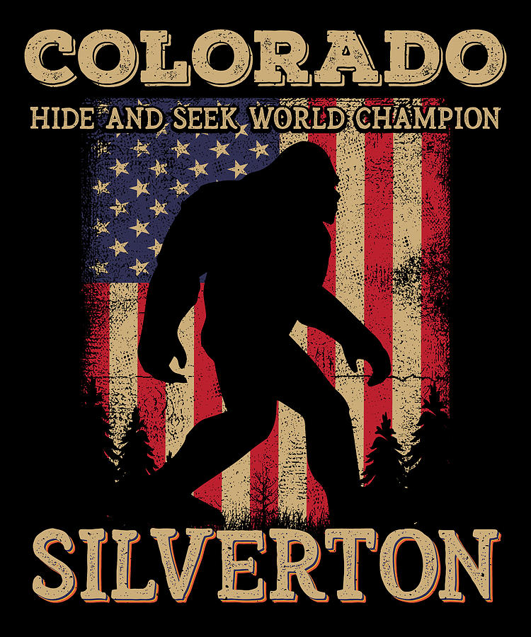 Colorado Silverton Bigfoot USA Flag Sasquatch lovers Digital Art by ...