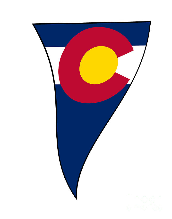 Colorado State Flag As A Waving Bunting Triangle Digital Art by ...