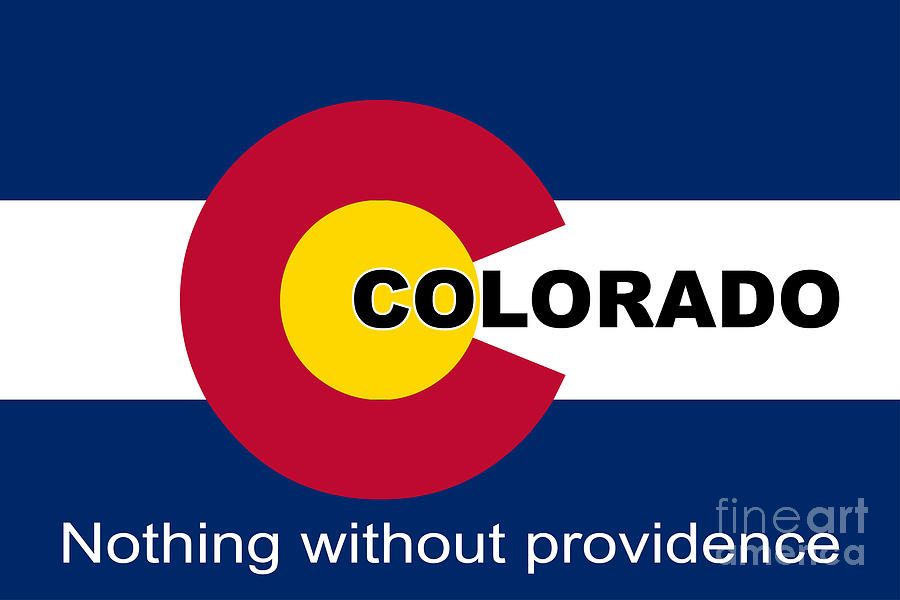 Colorado State Motto Flag Digital Art by Bigalbaloo Stock Fine Art
