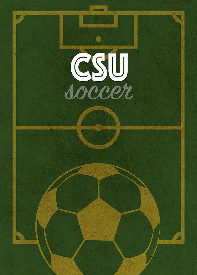 Colorado State University Soccer Team Vintage Sports Poster Mixed Media