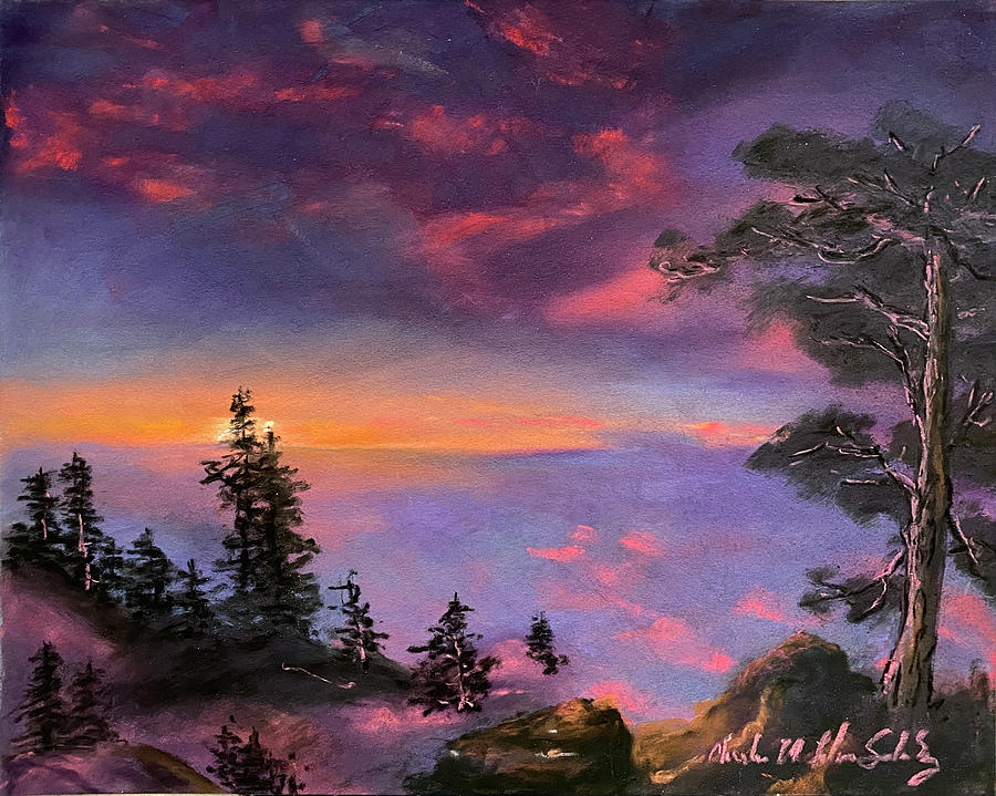 Colorado Sunset Painting by Charlene Fuhrman-Schulz