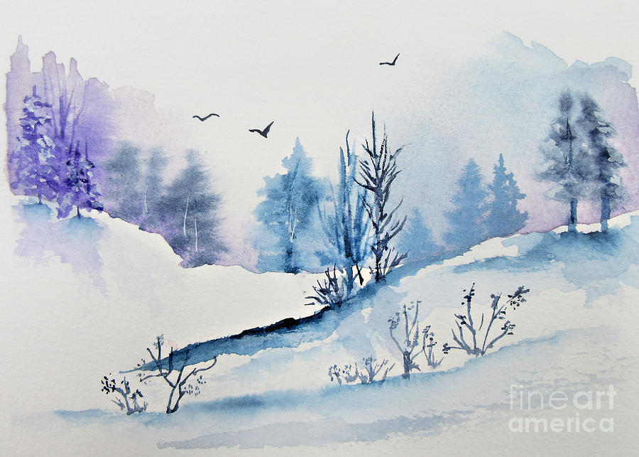 Colorado Winter Painting by Janet Cruickshank