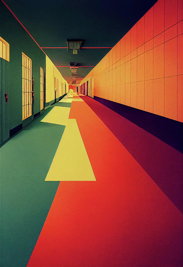 Colored Corridor Digital Art by Billy Bateman