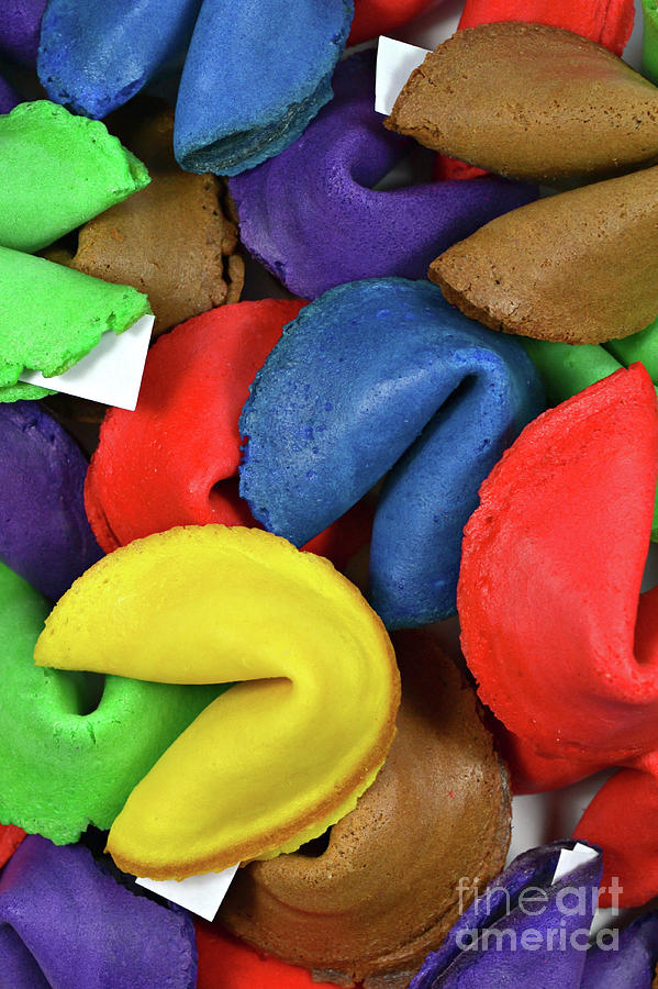 Colored Fortune Cookies Photograph by Vivian Krug Cotton