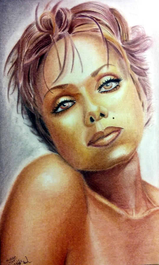 Colored Girl Drawing by Donald C-Note Hooker