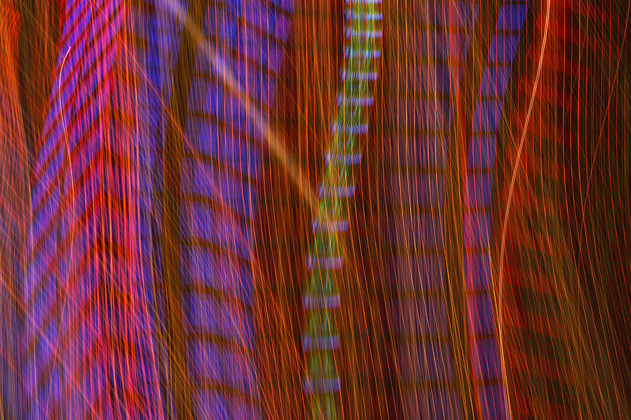 Colored lines of light (blurred motion) Photograph by Jumpstart Studios