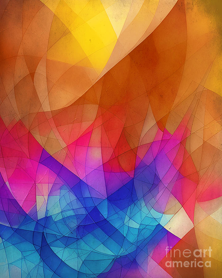 Abstract Digital Art - Colorful Abstract 2 by Claudia Zahnd-Prezioso