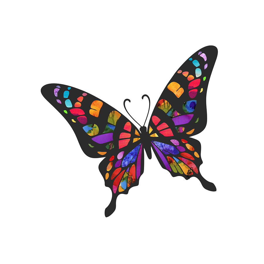 colorful butterfly painting