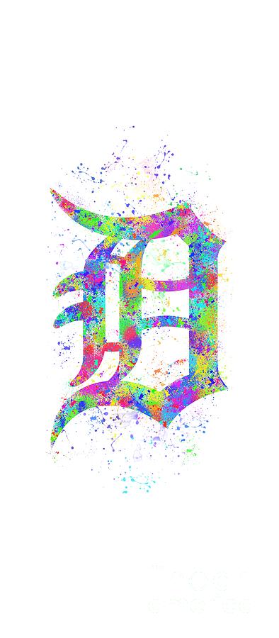 Colorful Abstract Detroit Tigers Baseball Poster  Photograph by Stefano Senise
