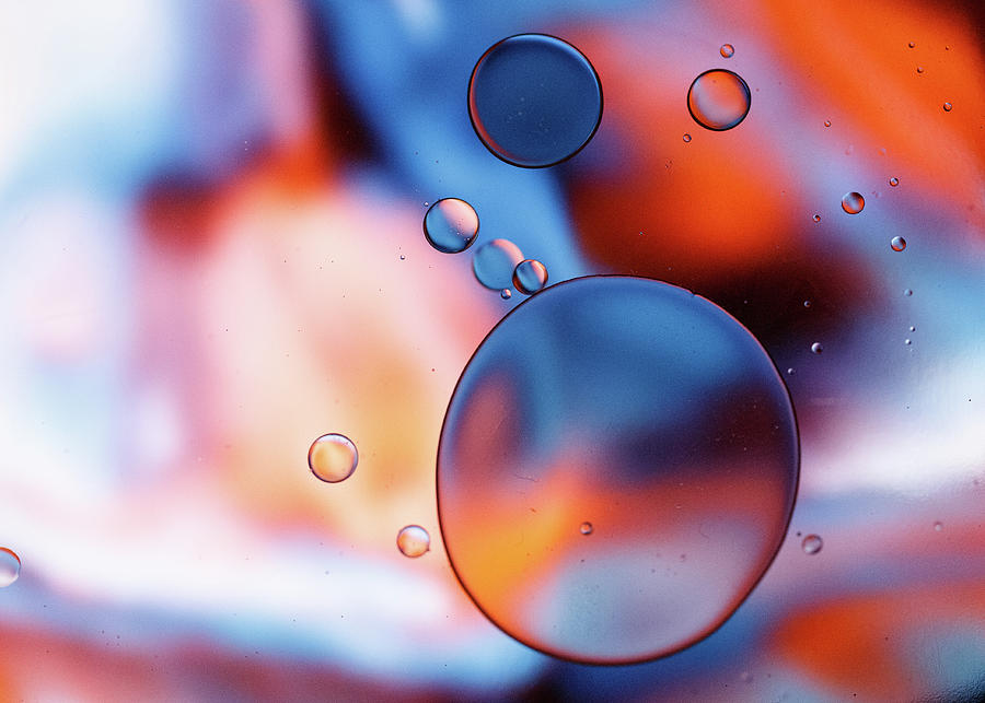 Colorful Abstract with Water Drops Photograph by Amelia Pearn