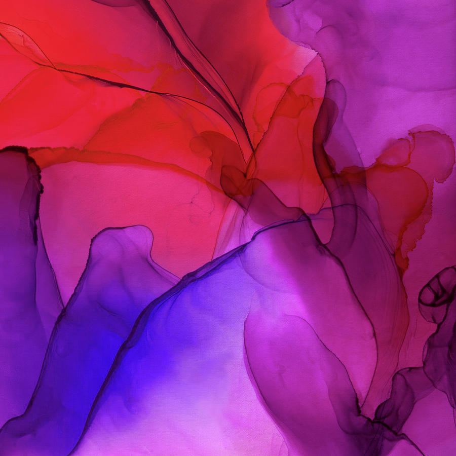 Colorful Alcohol Ink Abstract Digital Art by Peggy Collins