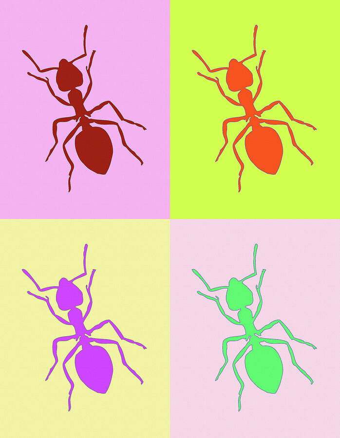 Colorful Ants Pop Art Mixed Media by Shelli Fitzpatrick Colorful Ants Pop Art Mixed Media by Shelli Fitzpatrick