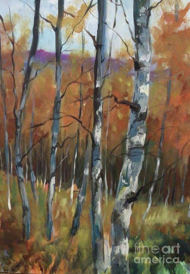 Landscape Painting - Colorful autumn by Lorraine Danzo