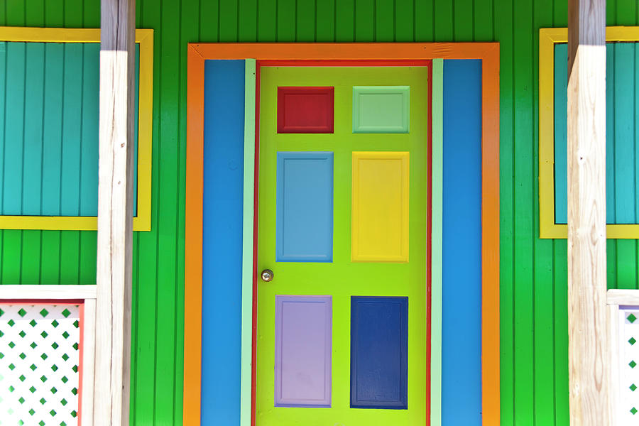 Colorful Bahamas Door Photograph by Matthew Bamberg
