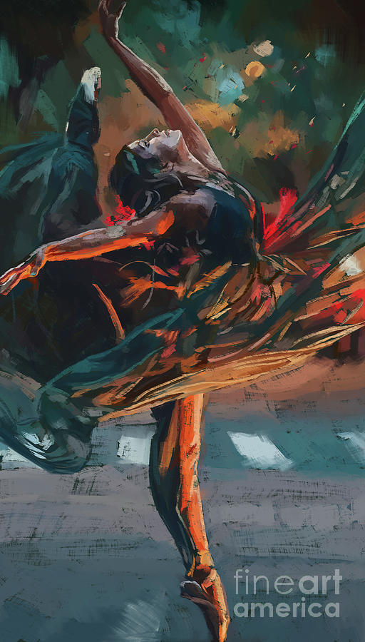 Colorful ballerina Painting by Tim Gilliland