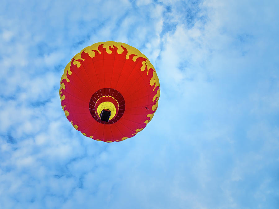 Colorful Balloon Flys Overhead Photograph by Kristia Adams