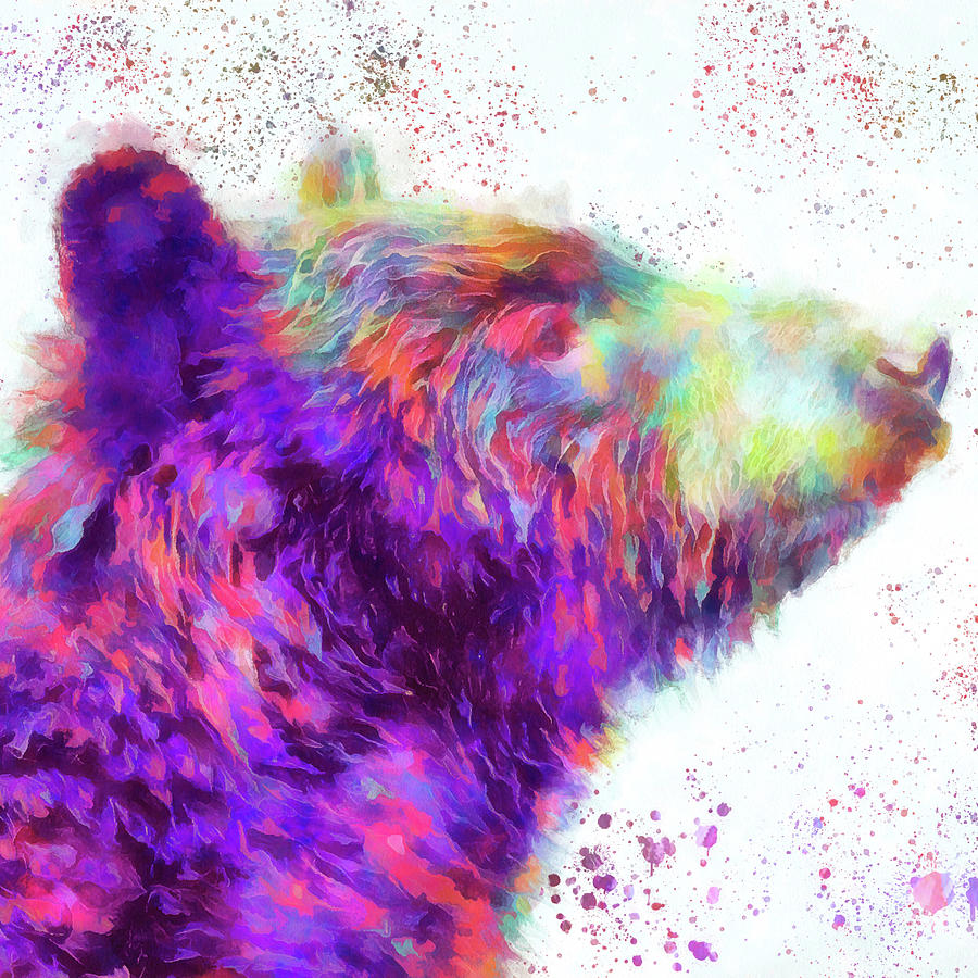 Colorful Bear Enchanted Gaze Painting by Dan Sproul