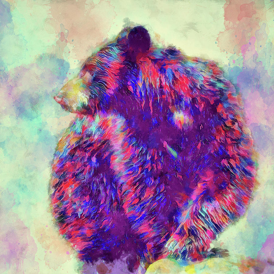 Colorful Bear Portrait Painting By Dan Sproul Fine Art America