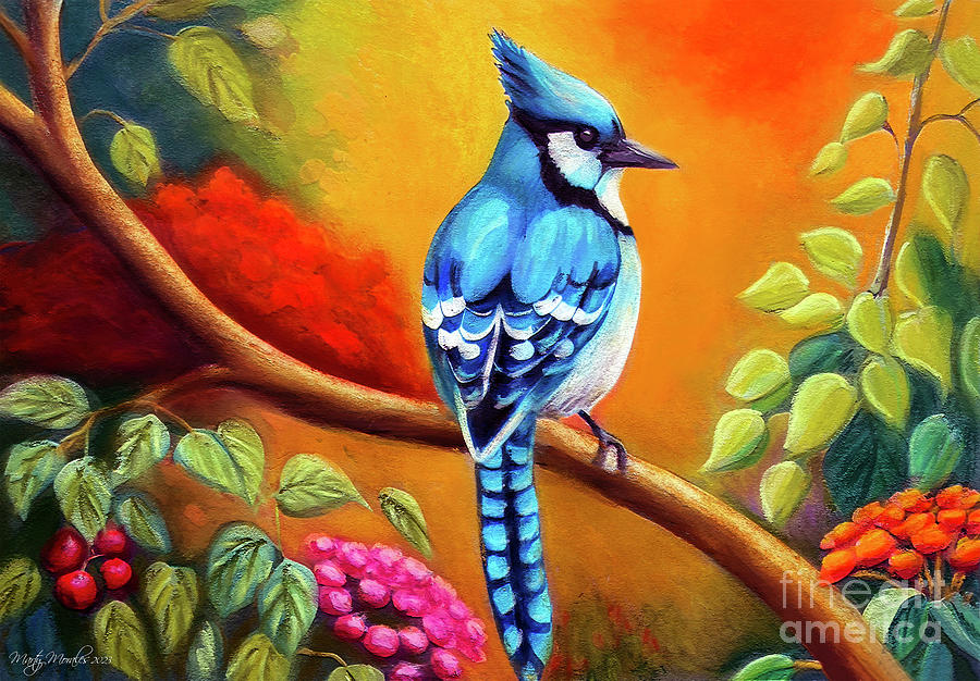 Colorful Birds V46 Pastel by Martys Royal Art