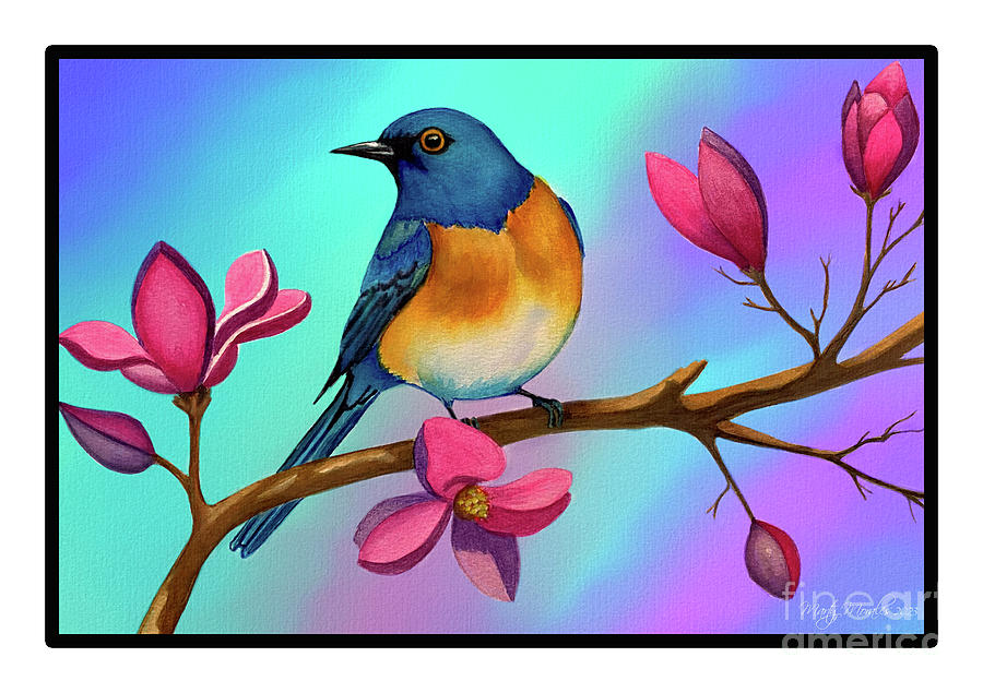 Colorful Birds V49 Painting by Martys Royal Art