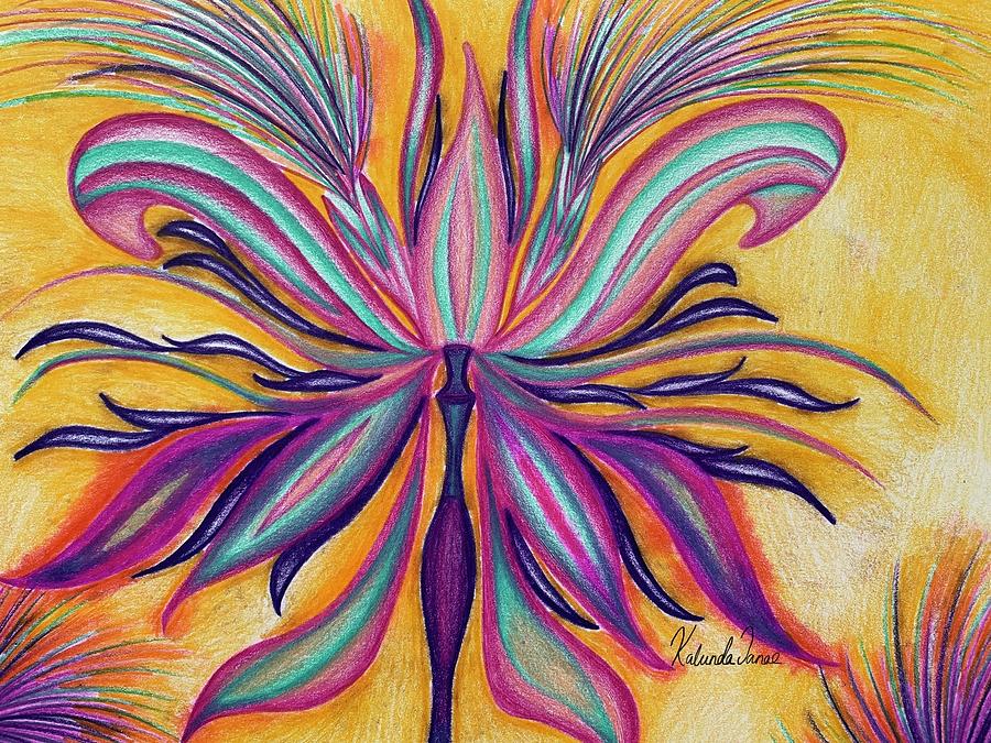 Colorful Bloom   Drawing by Kalunda Janae Hilton