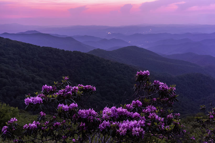 Colorful Blue Ridge Mountain Sunset Photograph by Serge Skiba