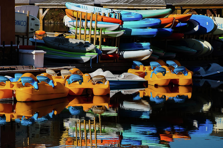 Colorful Boats 1 Photograph by Rodney Lee Williams