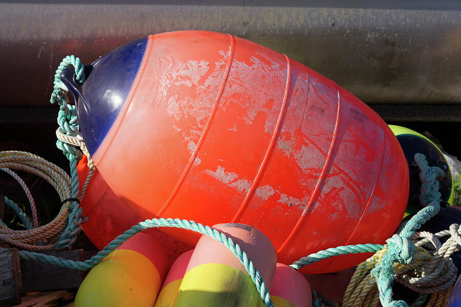 Colorful Bouys and Floats at Noyo Photograph by Kathleen Bishop