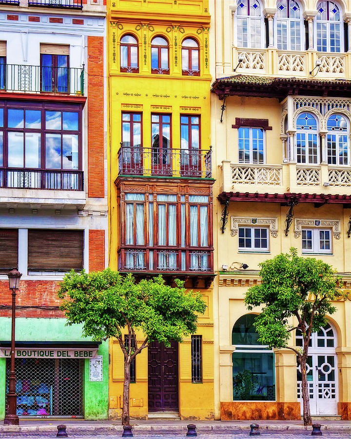 Colorful buildings, Seville, Spain Photograph by Tatiana Travelways