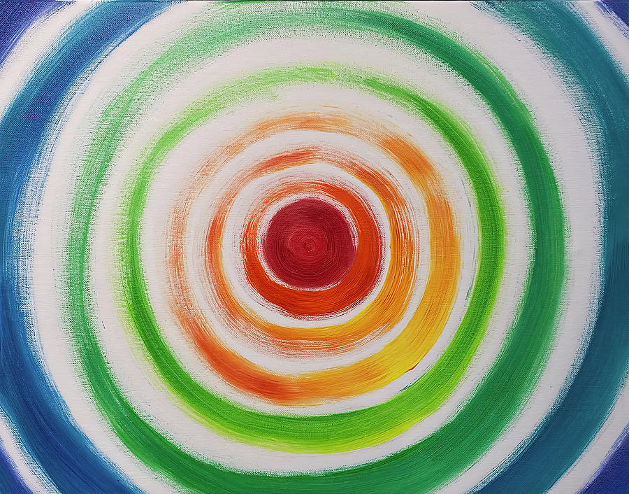 Hypnotic Circles Painting by Rachel League