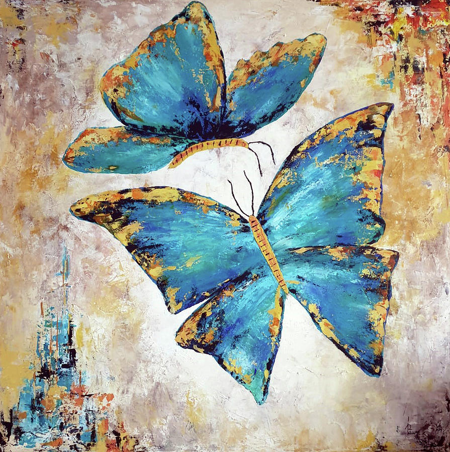 Colorful butterflies Painting by Iulia Paun | Fine Art America