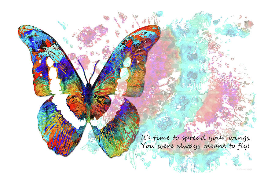 Colorful Butterfly Art - Spread Your Wings Painting by Sharon Cummings ...