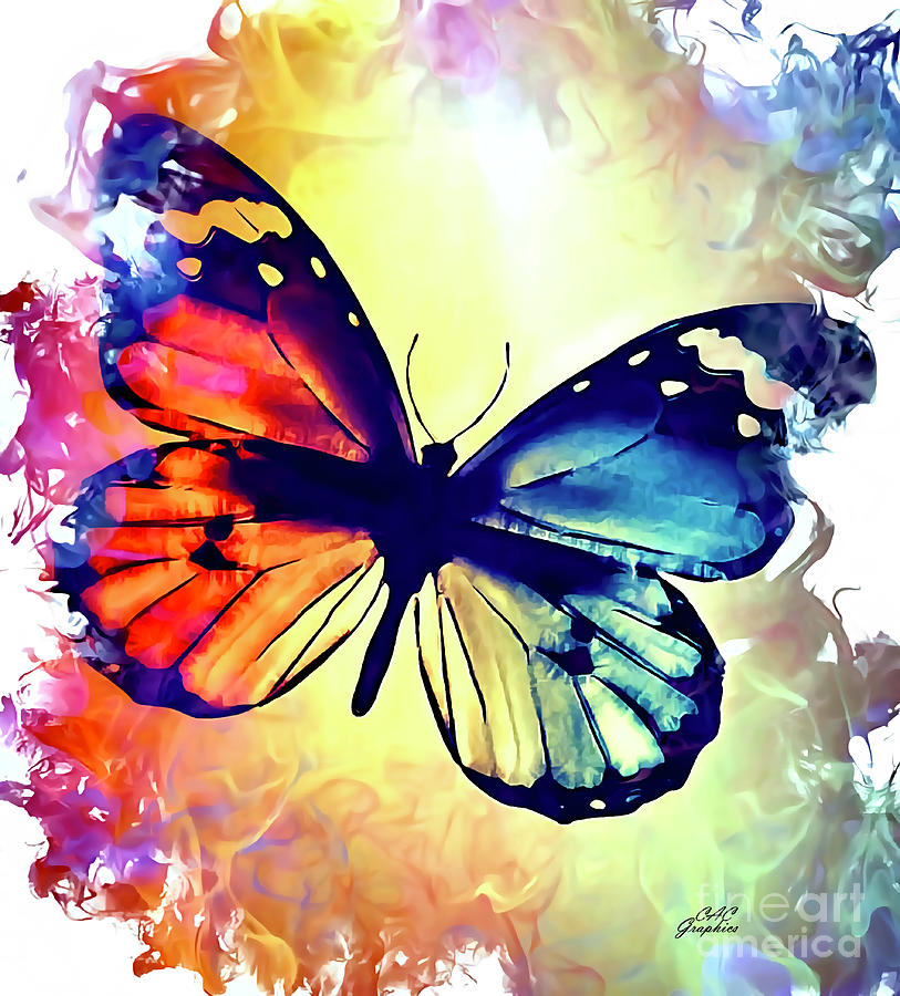 Colorful Butterfly Digital Art by CAC Graphics
