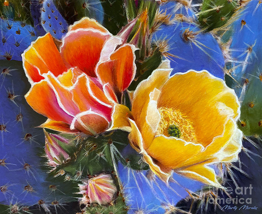 Colorful Cactus V1 Painting by Martys Royal Art