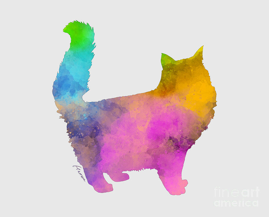 Colorful Cat Painting